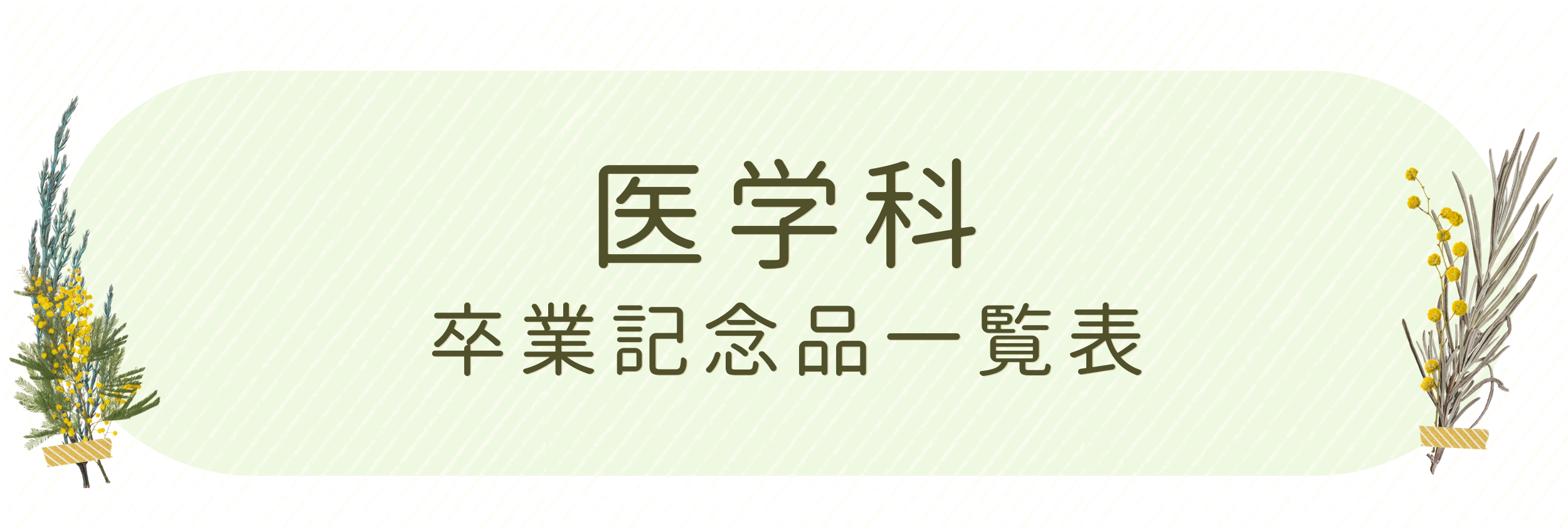 医学科卒業記念品一覧