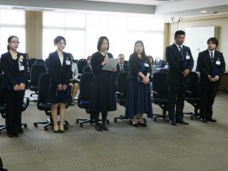 修了生の謝辞 写真:修了生の謝辞