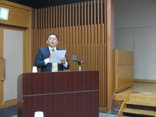 写真：丸尾生涯学習支援室長の挨拶