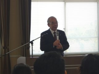 写真：塩田学長の挨拶