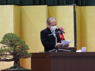 上本学長の告辞