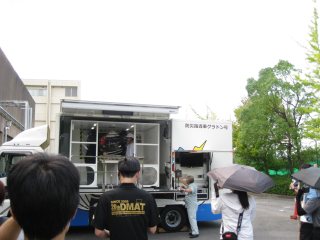 起震車体験の様子