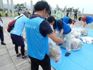 集積場所でのゴミ分別