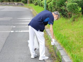 構内（病院前周辺）でのごみ収集